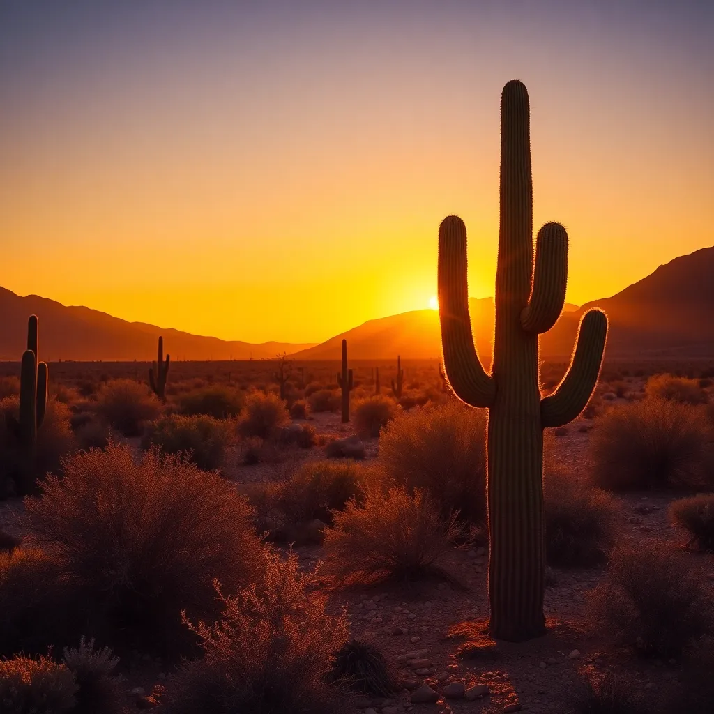 A desert landscape representing Arizona, with an overlay of crisis awareness imagery