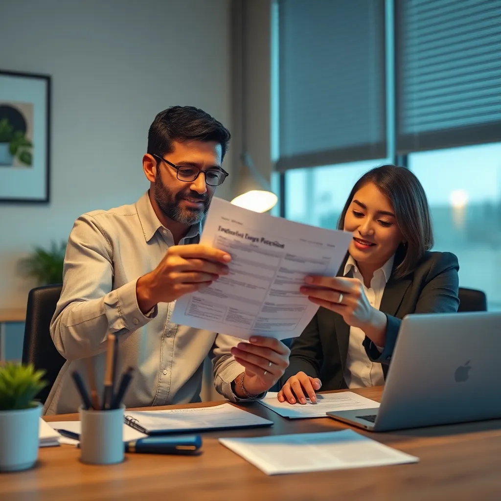 A person reviewing insurance paperwork with a counselor, representing financial navigation for addiction treatment